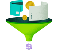 Funnel with money